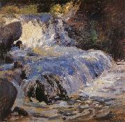 John Henry Twachtman THe Waterfall oil on canvas